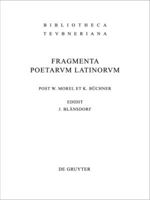cover image of Fragmenta poetarum Latinorum epicorum et lyricorum